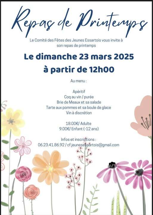 Repas printemps 2025